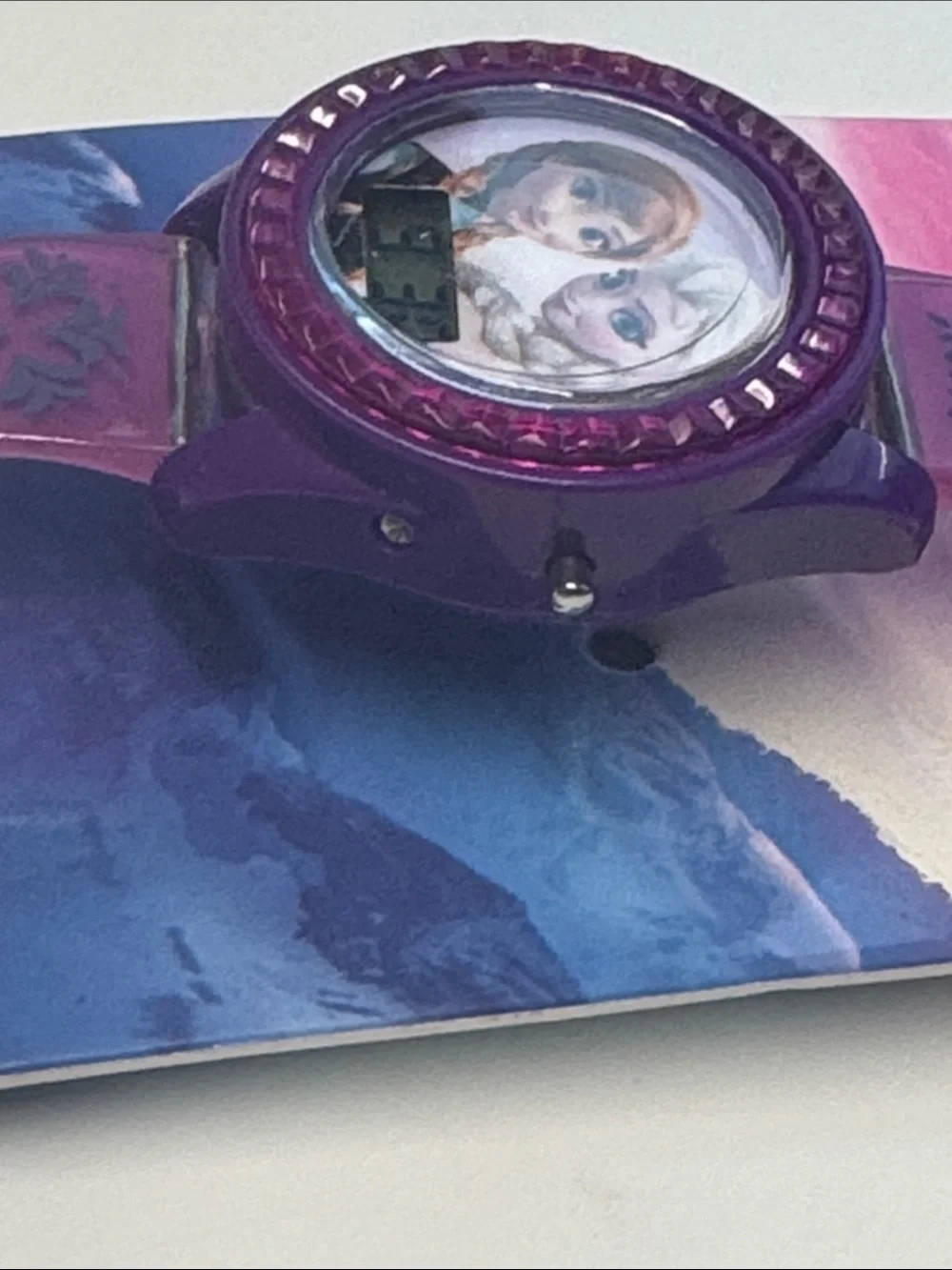 Disney Frozen Purple Kids Digital LCD Watch with Anna & Elsa